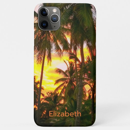 Abstracte monogrammen van het tropische eiland Pal Case-Mate iPhone Case (Achterkant)