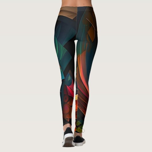 Abstracte, mooie bloem-Leggings Leggings (Achterkant)
