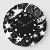 Abstracte moon en sterren grote klok (Voorkant)