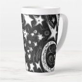 Abstracte moon en sterren latte mok (Rechterhoek)