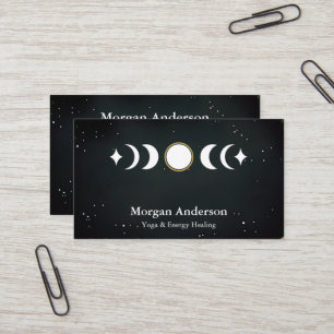 Abstracte Moon Phase Gold Spirituele Energie Heile Visitekaartje