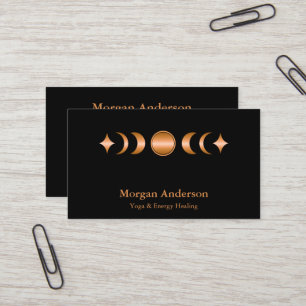 Abstracte Moon Phase Gold Spirituele Energie Heile Visitekaartje