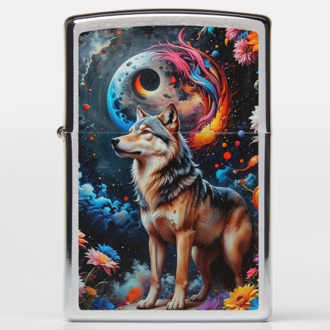 Abstracte Moon Wolf (Voorkant)
