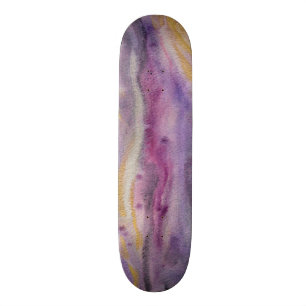 Abstracte moonglow Gold-verf Skateboard