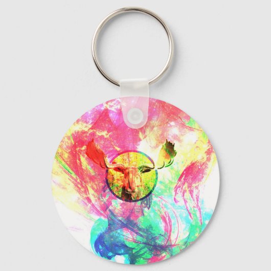 Abstracte Moose Sleutelhanger (Voorkant)