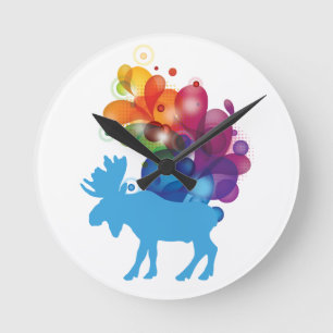 Abstracte Moose Wall klok