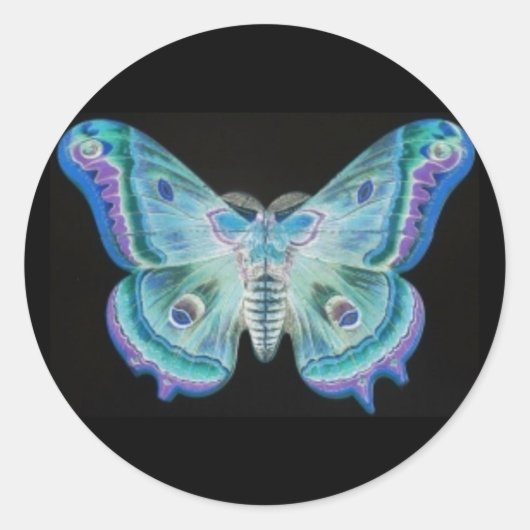 Abstracte Moth Sticker (Voorkant)