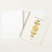 Abstracte motorfase Geometrische art Gold/ivory Planner (Display)