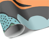 Abstracte Mountain Sunset Geometrische Gift Cadeaupapier (Rol Hoek)