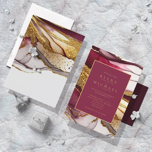 Abstracte Mousserende Huwelijkswijn Rode ID1018