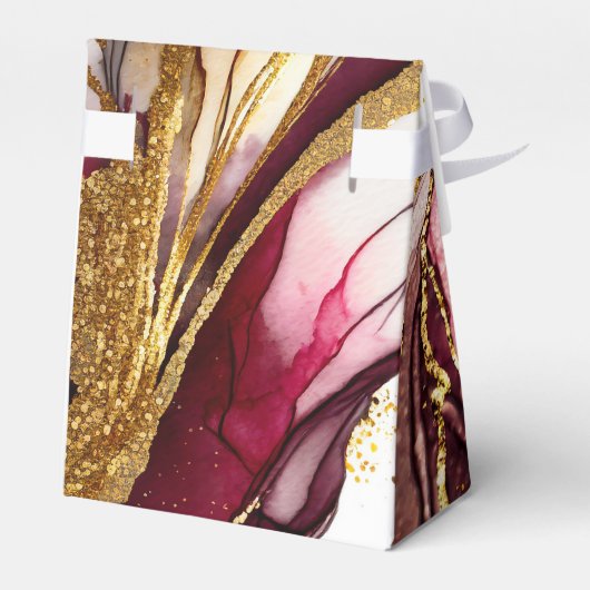 Abstracte Mousserende Huwelijkswijn Rode ID1018 Bedankdoosjes (Achterkant)