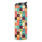 Abstracte mozaïek thermosbeker (Gedraaid links)