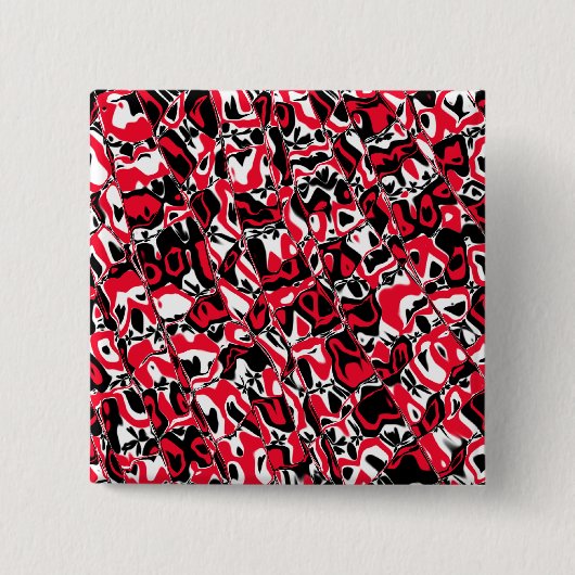 Abstracte mozaïek vierkante button 5,1 cm (Voorkant)