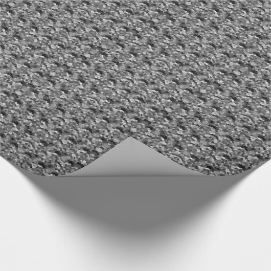 Abstracte mozaïek, zwart en grijs cadeaupapier (Hoek)