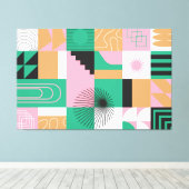 Abstracte mozaïekcanvas afdrukken (Insitu (Houten vloer))