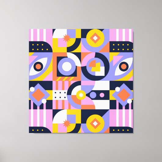 Abstracte mozaïekcanvas afdrukken (Voorkant)