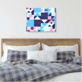 Abstracte mozaïekcanvas afdrukken (Insitu (Slaapkamer))
