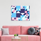 Abstracte mozaïekcanvas afdrukken (Insitu (Woonkamer))