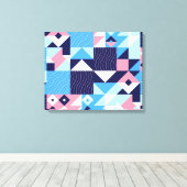 Abstracte mozaïekcanvas afdrukken (Insitu (Houten vloer))