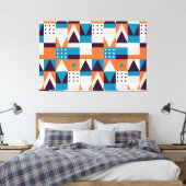 Abstracte mozaïekcanvas afdrukken (Insitu (Slaapkamer))