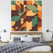 Abstracte mozaïekcanvas afdrukken (Insitu (Slaapkamer))