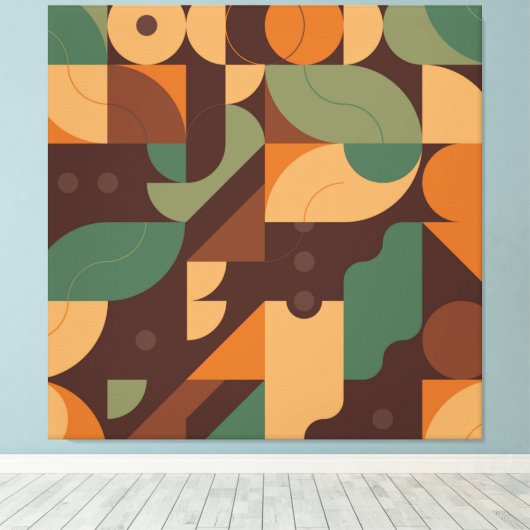 Abstracte mozaïekcanvas afdrukken (Insitu (Houten vloer))