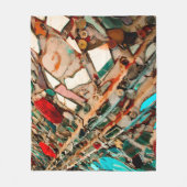 Abstracte mozaïekfoto fleece deken (Voorkant)