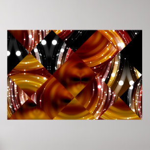 Abstracte mozaïekgeometrische meerkleurige backgro poster