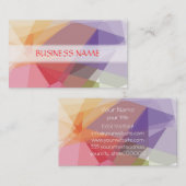 Abstracte mozaïekkunst | Modern geometrisch patroo Visitekaartje (Voorkant / Achterkant)