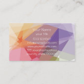 Abstracte mozaïekkunst | Modern geometrisch patroo Visitekaartje (Achterkant)