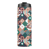 Abstracte mozaïekthermische getumbler thermosbeker (Voorkant)