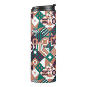 Abstracte mozaïekthermische getumbler thermosbeker (Gedraaid links)