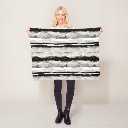 Abstracte multi-kleurenflatpanel fleece deken (In situ)