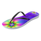 Abstracte multibloem fantasie teenslippers (Schuin)