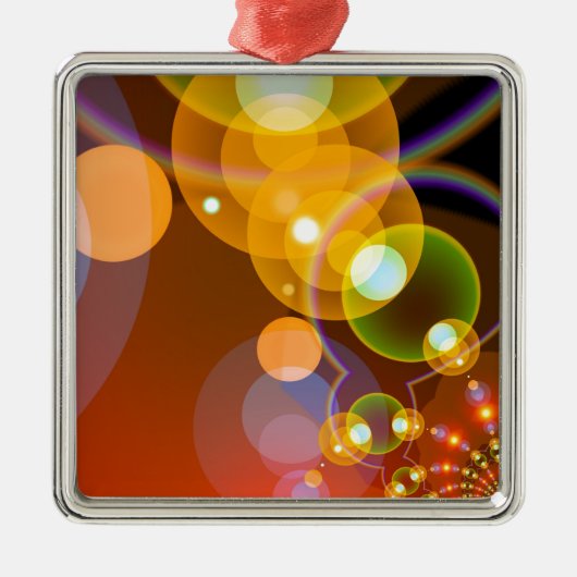 Abstracte Multicolor Len Flare Metalen Ornament (Voorkant)