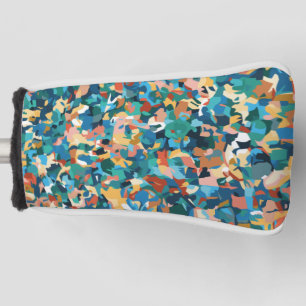 Abstracte Multicolored Kunst in Shirt en het Decor Golfheadcover