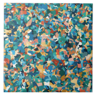 Abstracte Multicolored Kunst in Shirt en het Decor Tegeltje