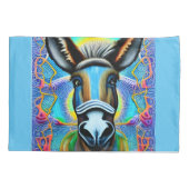 Abstracte Multicolored Little Donkey Kussensloop (Achterkant)