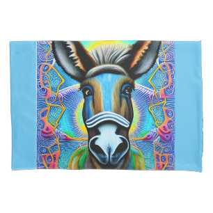 Abstracte Multicolored Little Donkey Kussensloop