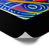 Abstracte Multicolored Little Donkey Poster (Hoek)