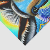 Abstracte Multicolored Little Donkey Tissuepapier (Detail)