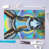 Abstracte Multicolored Little Donkey Tissuepapier (Craft)