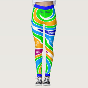 Abstracte, multicolored ondersteunende vriendschap leggings