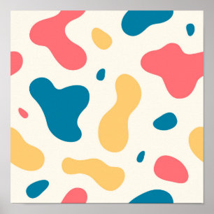 Abstracte Multicolorvormen Kunst Poster