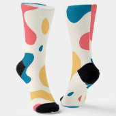 Abstracte Multicolorvormen Kunst Sokken (Gebogen)