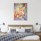 Abstracte multikleurencanvas afdrukken (Insitu (Slaapkamer))