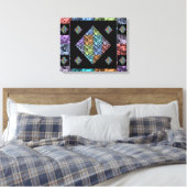 Abstracte multikleurige Floral Canvas Art (20 X 16 Afdruk (Insitu (Slaapkamer))