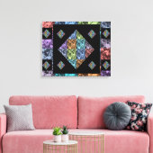 Abstracte multikleurige Floral Canvas Art (20 X 16 Afdruk (Insitu (Woonkamer))