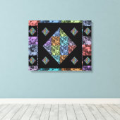 Abstracte multikleurige Floral Canvas Art (20 X 16 Afdruk (Insitu (Houten vloer))