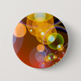 Abstracte multikleurige lens flare ronde button 5,7 cm